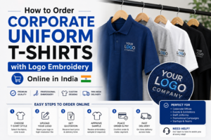 How to Order Corporate Uniform T-Shirts with Logo Embroidery Online in India