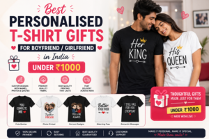 Best Personalised T-Shirt Gifts for Boyfriend / Girlfriend in India Under ₹1000