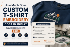 How Much Does Custom T-Shirt Embroidery Cost in India? Full Price Breakdown 2025