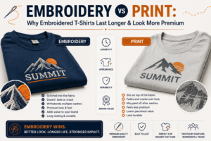 Embroidery vs Print: Why Embroidered T-Shirts Last Longer & Look More Premium