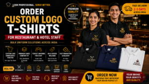 Order Custom Logo T-Shirts for Restaurant & Hotel Staff India — Bulk Uniform