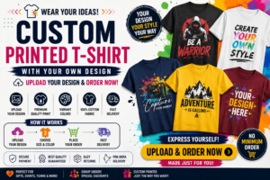 Order Custom Printed T-Shirt With Your Own Design India — Upload & Order Now