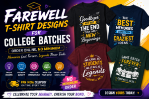 Farewell T-Shirt Designs for College Batches: Order Online, No Minimum