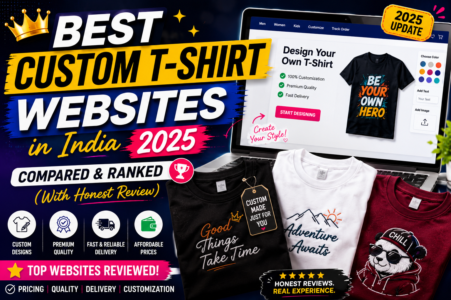 Best Custom T-Shirt Websites in India 2025: Compared & Ranked (With Honest Review)