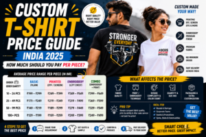 Custom T-Shirt Price Guide India 2025: How Much Should You Pay Per Piece?