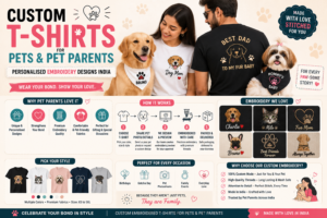 Custom T-Shirt for Pets & Pet Parents: Personalised Embroidery Designs India (2025 Guide)