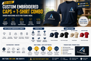 Custom Embroidered Caps + T-Shirt Combo: Order Matching Sets for Teams India (2025 Guide)
