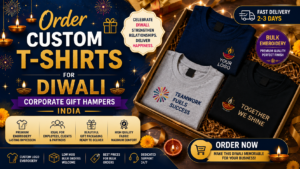 Order Custom T-Shirts for Diwali Corporate Gift Hampers India — Bulk Embroidery