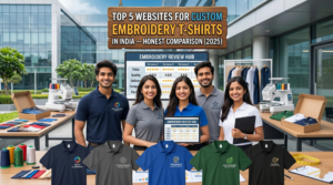 Top 5 Websites for Custom Embroidery T-Shirts in India — Honest Comparison (2025)