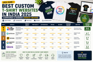 Best Custom T-Shirt Websites in India 2025: Compared & Ranked (Honest Review)