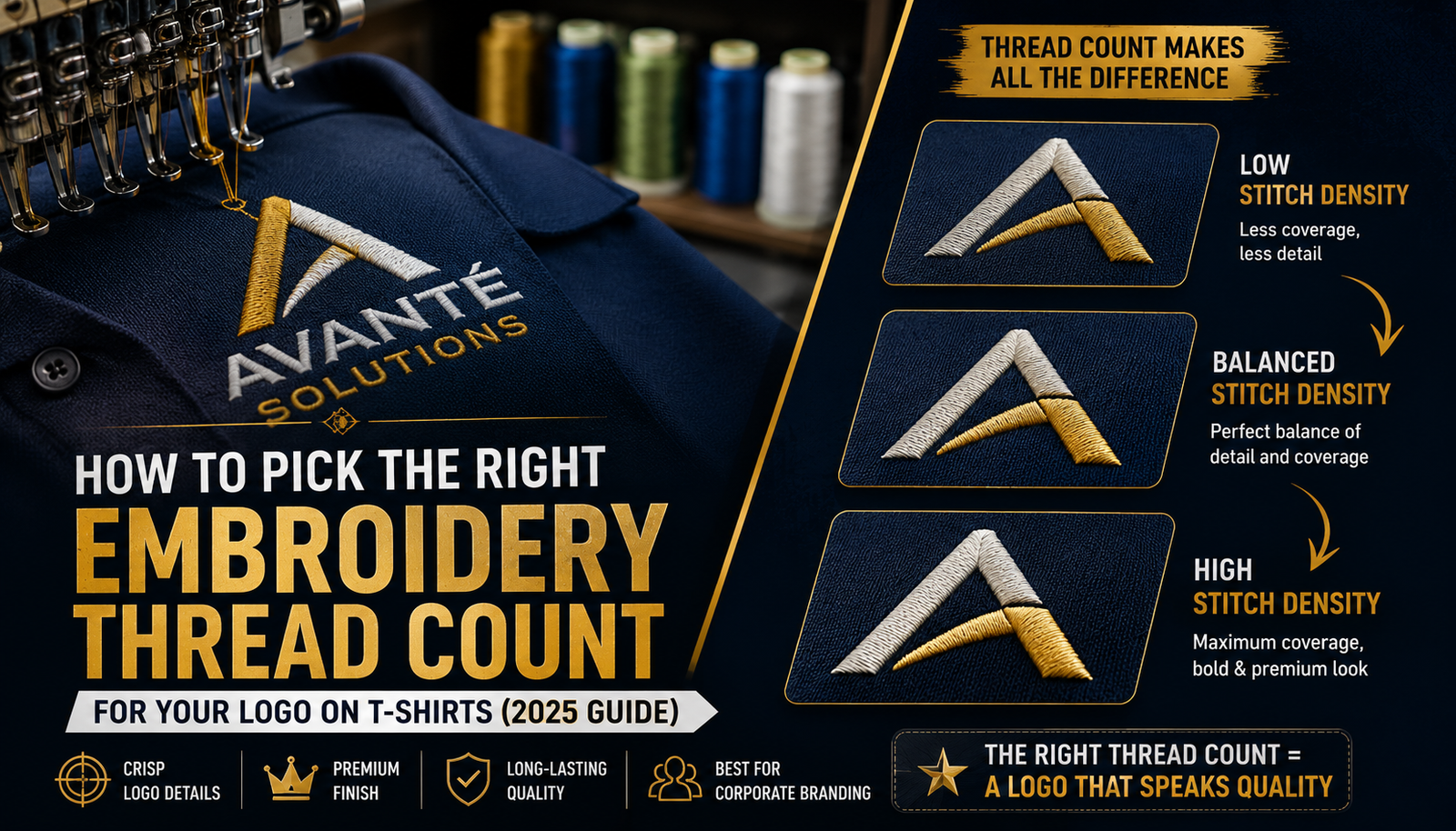 How to Pick the Right Embroidery Thread Count for Your Logo on T-Shirts India (2025 Guide)