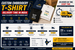 Custom Embroidery T-Shirt Delivery Time in India: What to Expect & How to Order Fast