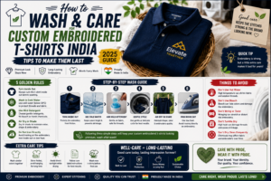 How to Wash & Care for Custom Embroidered T-Shirts India: Tips to Make Them Last (2025 Guide)