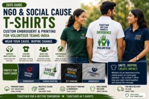 NGO & Social Cause T-Shirts: Custom Embroidery & Printing for Volunteer Teams India (2025 Guide)
