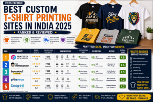 Best Custom T-Shirt Printing Sites in India 2025 — Ranked & Reviewed