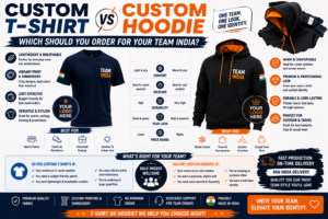 Custom T-Shirt vs Custom Hoodie — Which Should You Order for Your Team India?