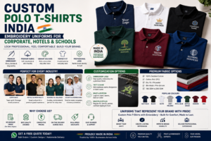 Custom Polo T-Shirts India — Embroidery Uniform for Corporate, Hotels & Schools