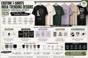 Custom T-Shirts India Trending Designs — Minimalist, Streetwear, Aesthetic 2026