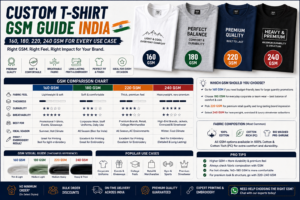 Custom T-Shirt GSM Guide India — 160, 180, 220, 240 GSM for Every Use Case