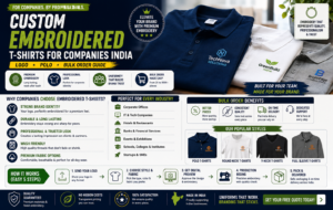 Custom Embroidered T-Shirts for Companies India — Logo, Polo & Bulk Order Guide (2025)