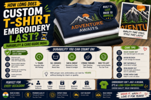 How Long Does Custom T-Shirt Embroidery Last? Durability & Care Guide India