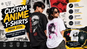 **Custom Anime T-Shirts India 2026 — Personalised Oversized Tees for Gen Z Primary keyword:** custom anime t-shirt India oversized Gen Z