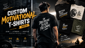 Custom Motivational T-Shirts India — Gym, Fitness & Hustle Quotes Printed Tees