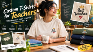 Custom T-Shirts for Teachers India — Personalised “Best Teacher” Embroidery Gift