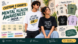 Custom T-Shirts for Mental Health Awareness India: Printed Tees With Positive Messaging